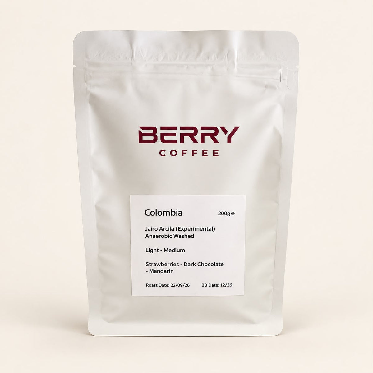 Colombia Strawberry Fermentation — Specialty Coffee Beans (200g)